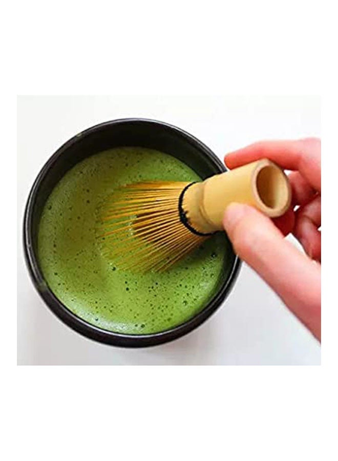 120 Prong Golden Bamboo Matcha Stirrer Beige 11x6x6cm  - Image 4