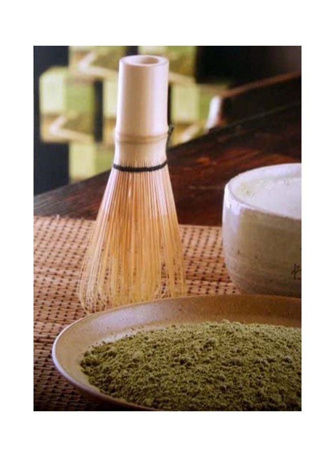120 Prong Golden Bamboo Matcha Stirrer Beige 11x6x6cm  - Image 5