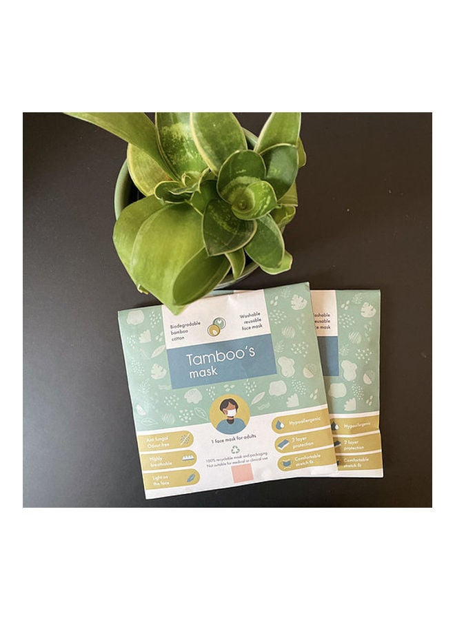 Tamboo's 2-Piece Eco Friendly Reusable Washable Soft Child And Adults Face Masks Includes 1xChild Face Mask 26x10.5 cm, 1xAdults Face Mask 30x13.5 cm Grey Mist - Image 5