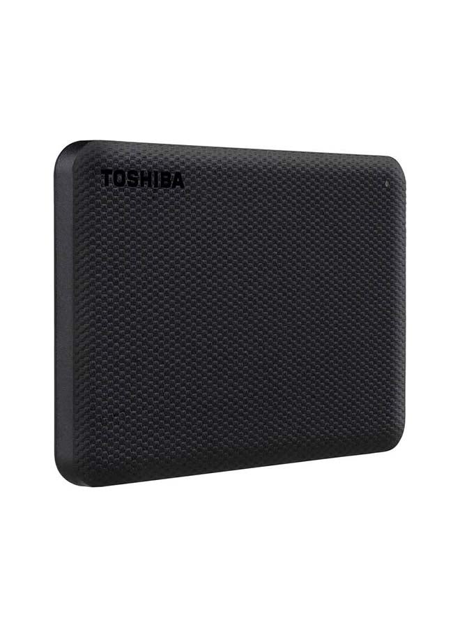 توشيبا - محرك أقراص ثابت محمول Canvio Advance سعة 1 تيرابايت بمنفذ USB 3.2 من الجيل الأول مع خاصية النسخ الاحتياطي التلقائي باللون الأسود - HDTCA10EK3AA - Image 1