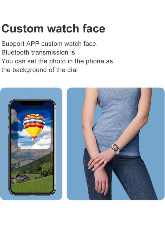 S12 Pro Series6 Full Screen Smart Watch With Bluetooth Calling Blue
