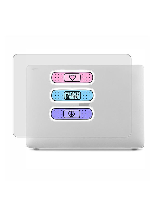 Theodor 2-Piece Protective Hardshell Rubberized Case Cover For MacBook Pro Silver - Image 1