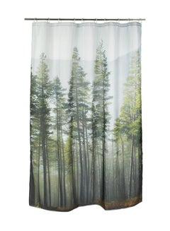 Avesta Printed Shower Curtain White/Green/Black 200x150centimeter