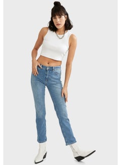 DeFacto High Waist Skinny Fit Jeans Blue  - Image 5