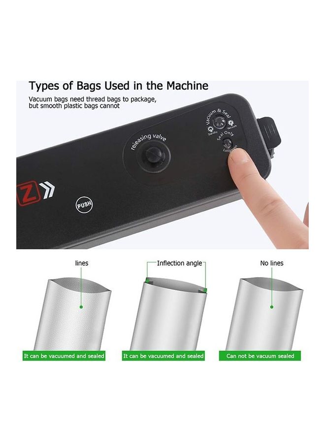 Generic Vacuum Sealing Machine 10pcs Vacuum Sealer Bag 10 Black  - Image 4