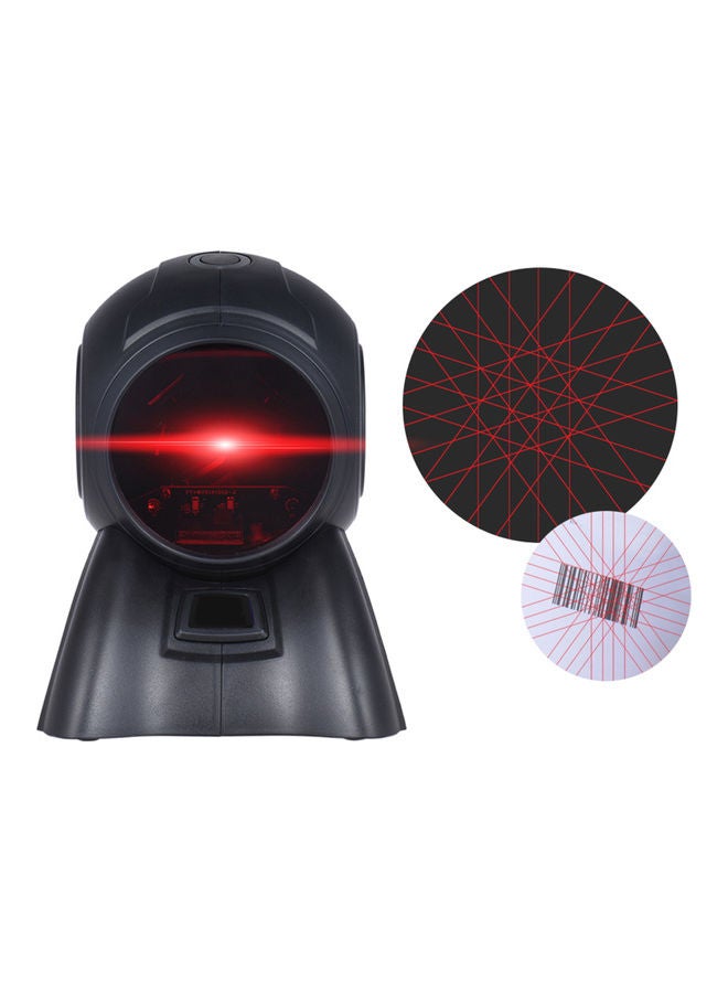 ماركة غير محددة - 20 خطًا متعدد الاتجاهات 1D USB Orbit Barcode Reader قارئ المسح التلقائي باللون الأسود أسود - Image 1