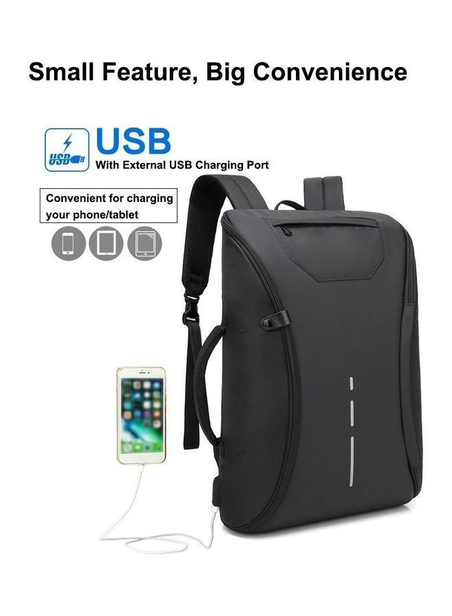 Stylish Laptop Backpack Black  - Image 5