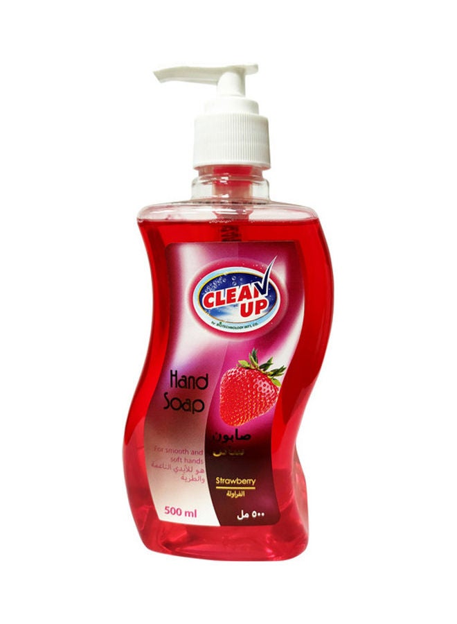 CLEAN UP 5-Piece Hand Soap Strawberry Red 500ml - Image 2