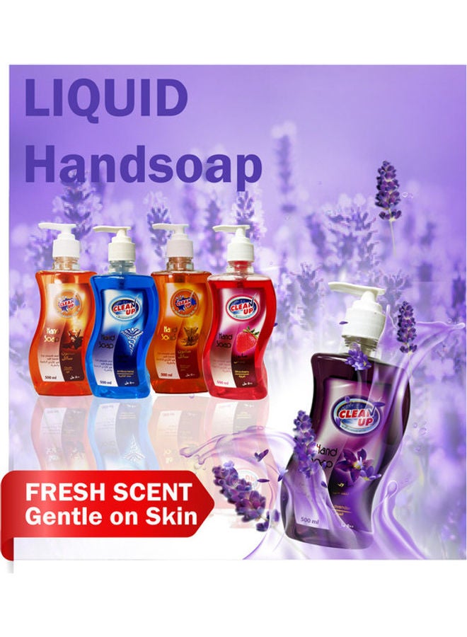 CLEAN UP 5-Piece Hand Soap Strawberry Red 500ml - Image 3