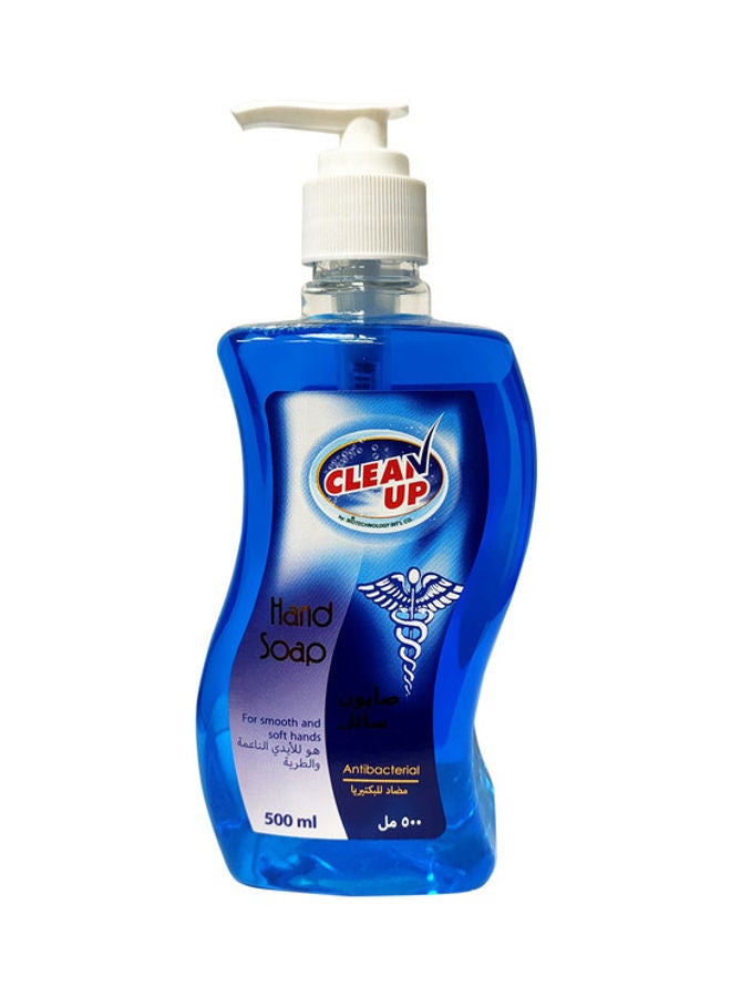 CLEAN UP Pack Of 5 Antibacterial Hand Soap Blue 500x5ml - Image 2