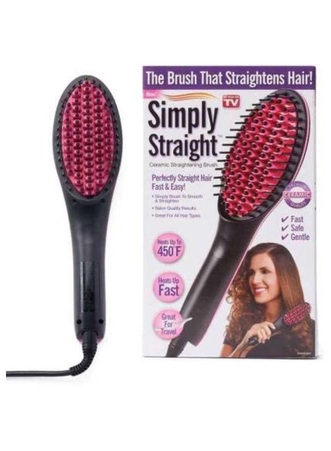 SIMPLY STRAIGHT Straightening Brush Black/Pink - Image 2