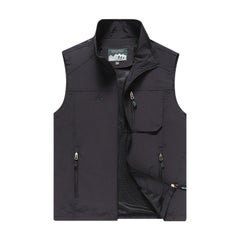 HALAMODO Outdoor Photography Loose Mesh Vest Black  - Image 1