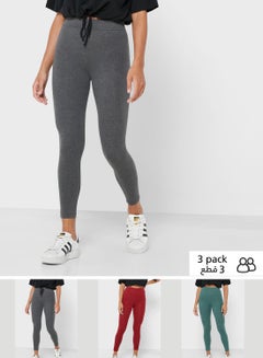 3 Pack Of Essential Leggings Multicolour