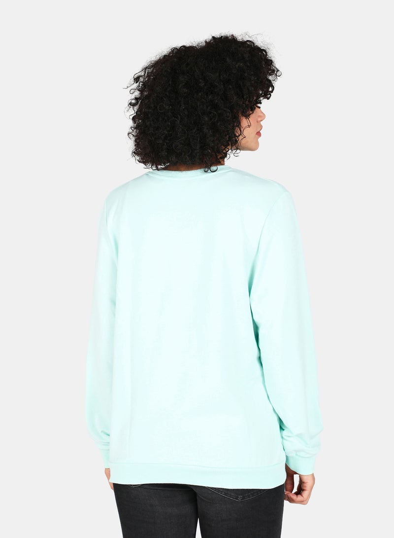 DRIP - Casual Graphic Printed Crew Neck Regular Fit Pullover Soothing Sea - Image 1