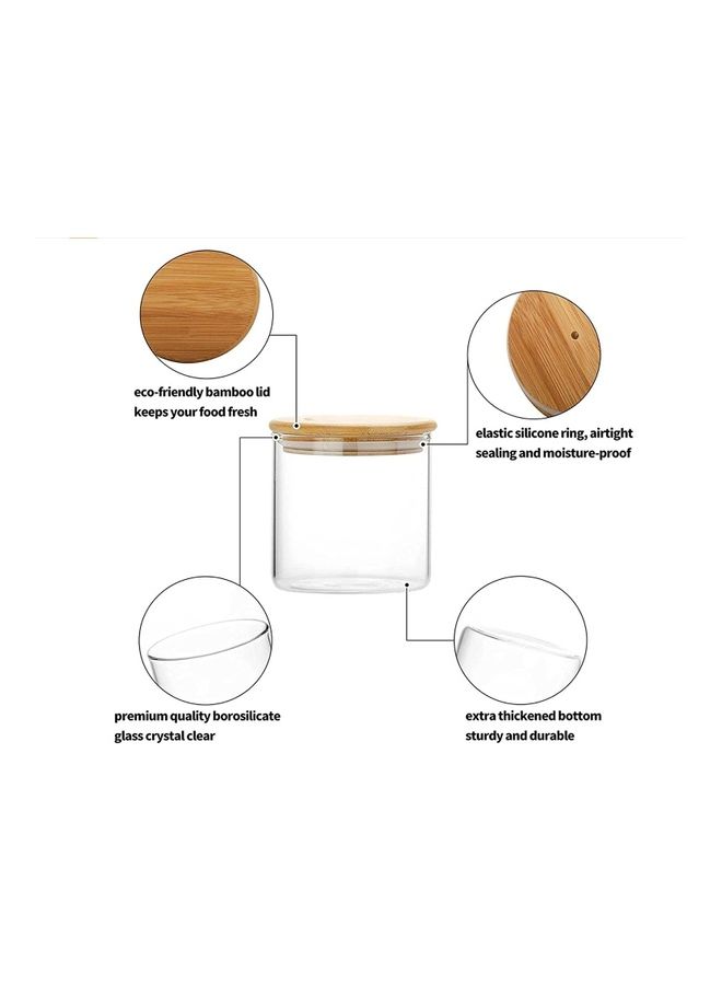 FUFU Glass Food Storage Container With Bamboo Lid Clear/Brown 1200ml  - Image 3