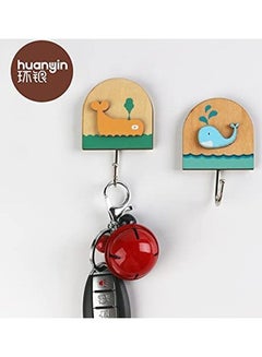 huanyin 2-Piece Wood Cartoon Wall Hook Multicolour 5.4X4.9X0.51cm  - Image 3