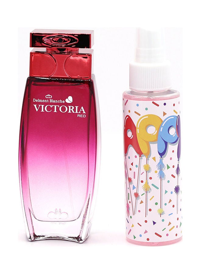 Delmont Blanche - Victoria Rose Gift Set (EDP 100ml, Body Splash 100ml) - Image 1