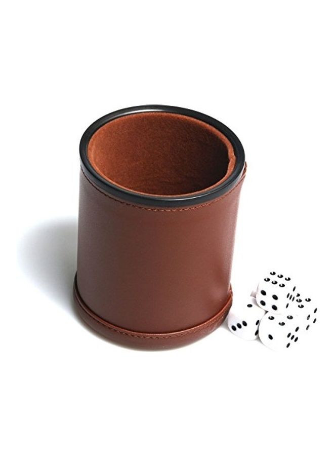 RERIVER Leather Cup With 5 Dice Set  - Image 1