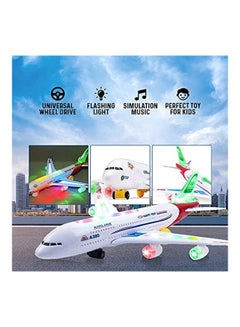 A380 Model Airplane Toy With Flashing Light Up And Real Jet Sound Multicolour