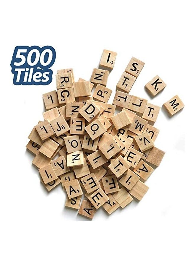 ISKM 500-Piece Wooden Scrabble Tiles - Image 1