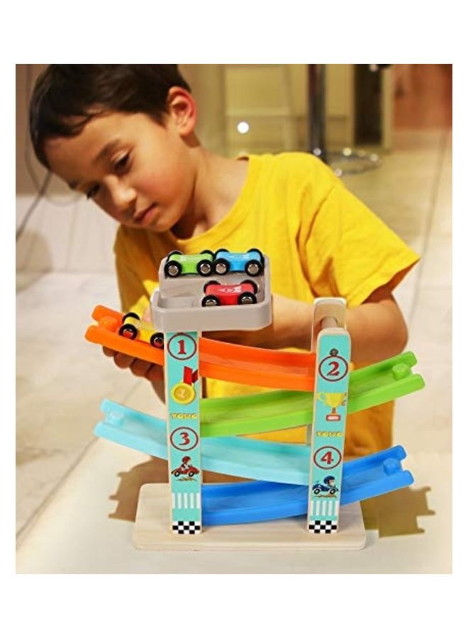 Toys of Wood Oxford - Wooden Car Ramp Toy Multicolour 26x31x10inch - Image 1