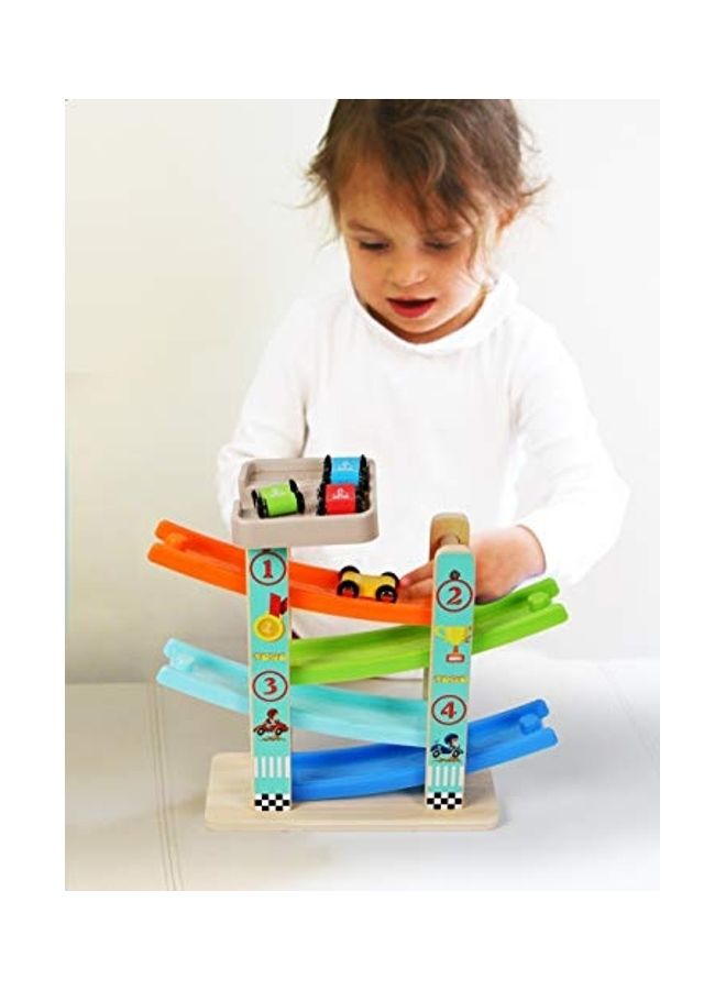 Toys of Wood Oxford - Wooden Car Ramp Toy Multicolour 26x31x10inch - Image 1