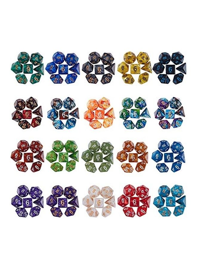 QMAY 140-Piece Polyhedral Dice With Flannel Bag Set - Image 2