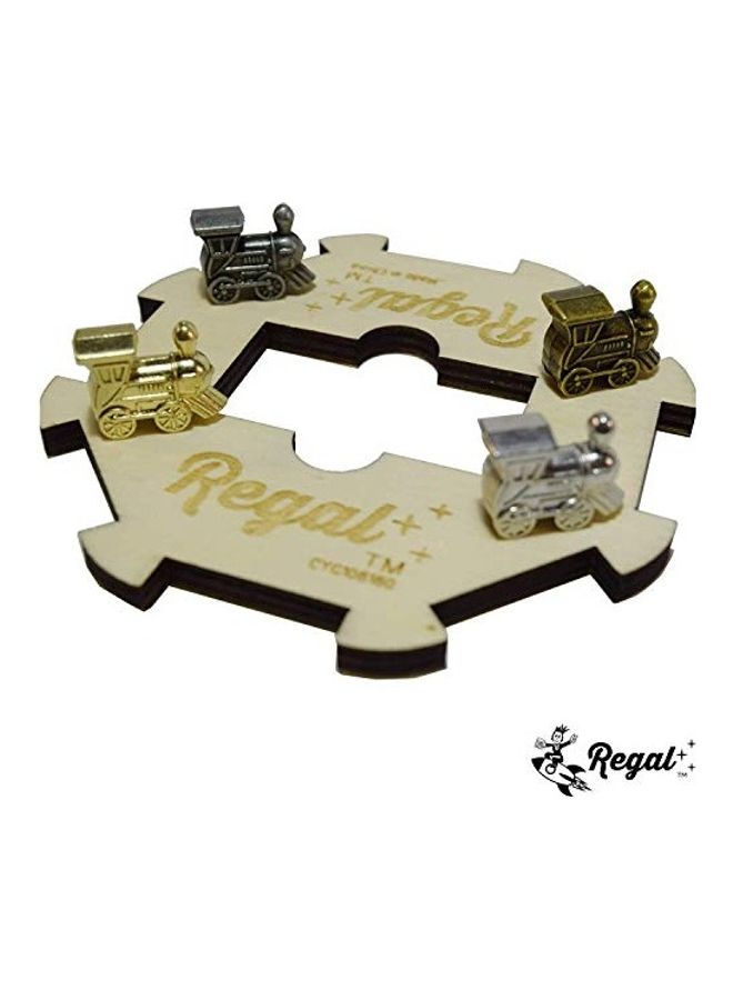 ريجال جيمز - Dot Dominoes Mexican Train Game Set 3x7.75x4.75inch - Image 1