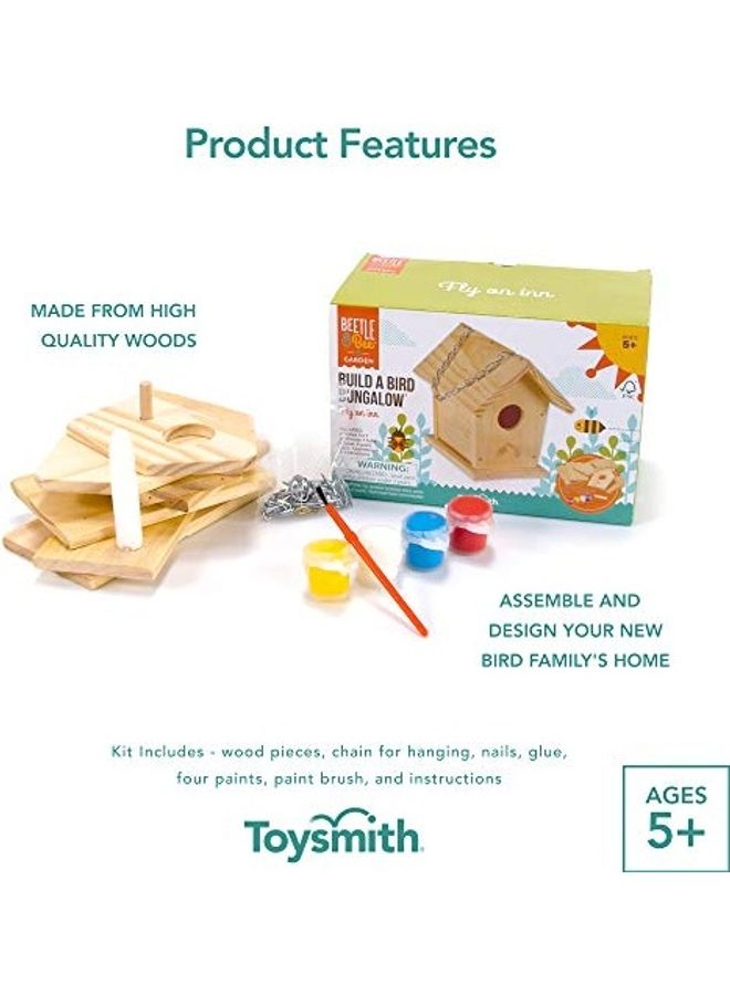 توي سميث Beetle And Bee Build A Bird Bungalow Set 6x5x7inch - Image 3