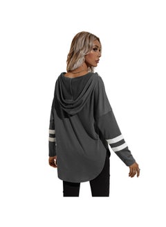 HALAMODO Long Sleeved Hooded Sweater Grey/White  - Image 2