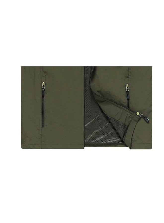 HALAMODO Outdoor Photography Loose Mesh Vest Green  - Image 3