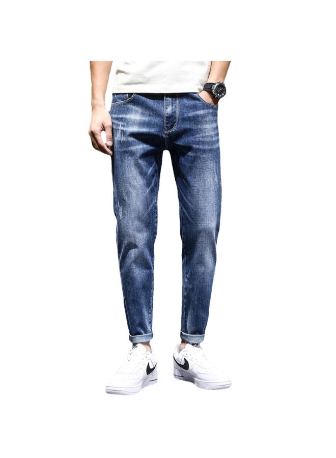 HALAMODO - Nine Points Casual Trousers Pants Blue - Image 1