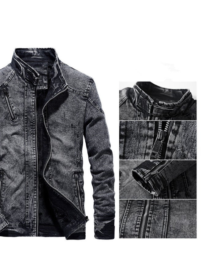 هالامودو جاكيت جينز كلاسيكي بقصة ضيقة أسود - Image 3