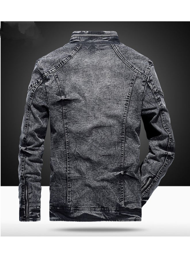 هالامودو جاكيت جينز كلاسيكي بقصة ضيقة أسود - Image 2