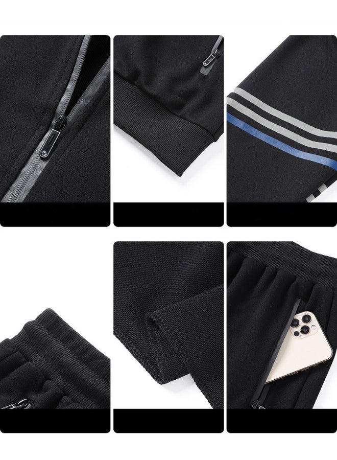 HALAMODO Sportswear Running Fitness Suit Black - Image 3