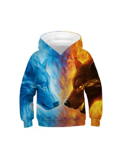 Wolf Digital Printing Hoodie Multicolour
