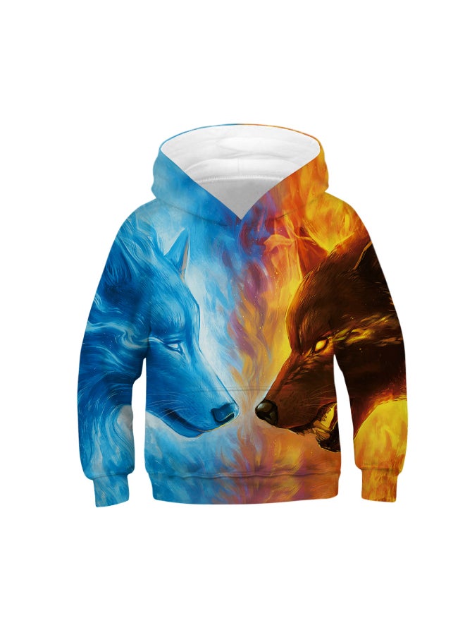 HALAMODO - Wolf Digital Printing Hoodie Multicolour - Image 1