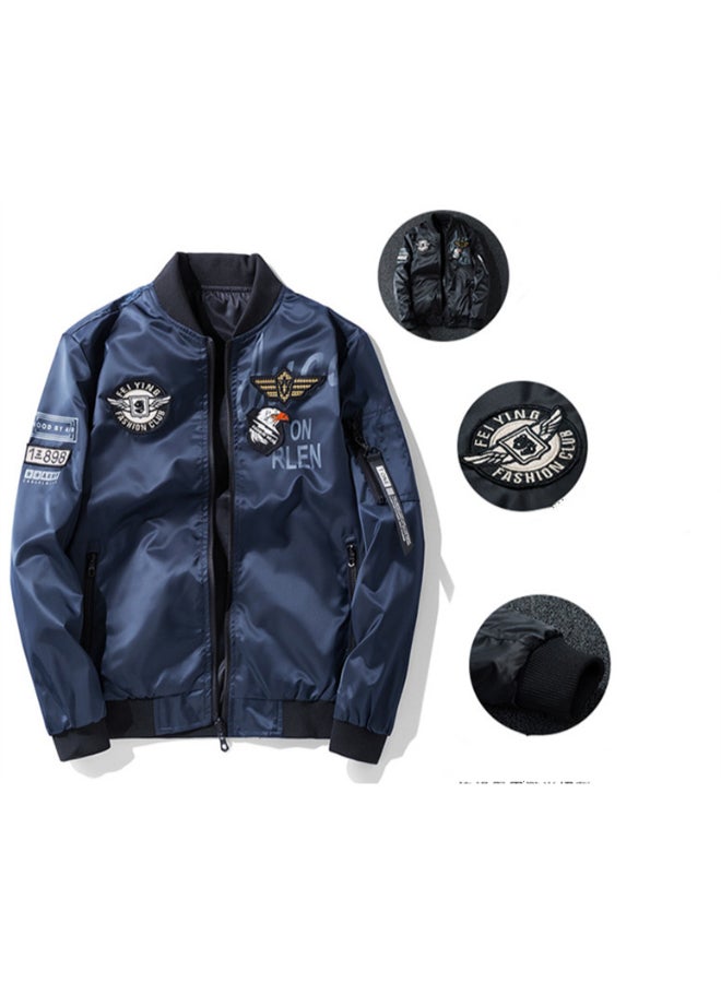HALAMODO Double Sided Embroidered Jacket Blue/Black  - Image 3