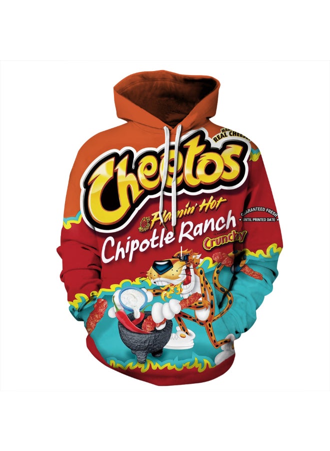 HALAMODO - Cheetos Snacks Digital Printing Hooded Pullover Multicolour - Image 1