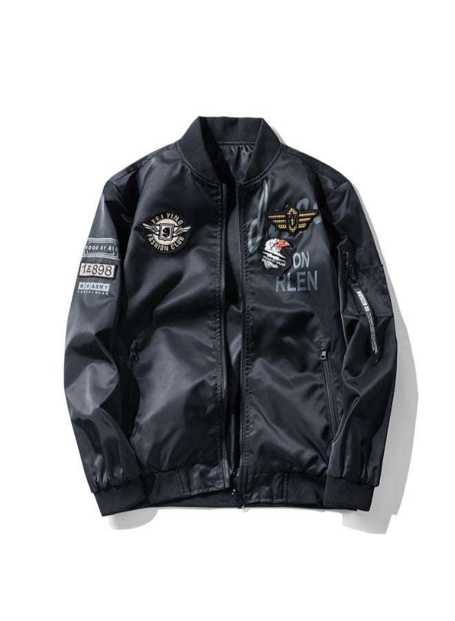 HALAMODO Double Sided Embroidered Jacket Black  - Image 1