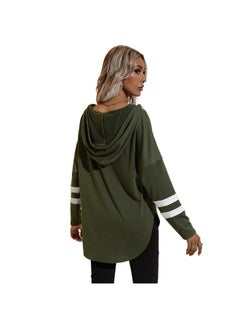 HALAMODO Long-Sleeved Hoodie Green/White  - Image 2