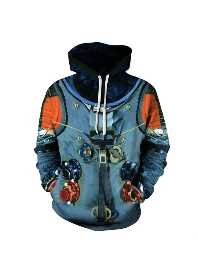 HALAMODO - Spacesuit Digital Printing Hooded Pullover Blue - Image 1