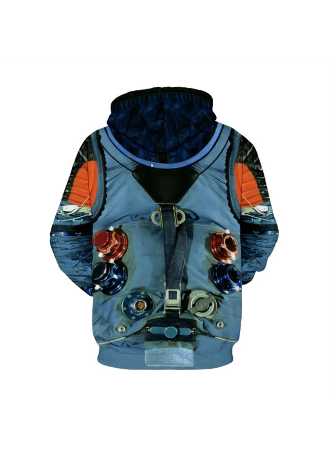HALAMODO - Spacesuit Digital Printing Hooded Pullover Blue - Image 1
