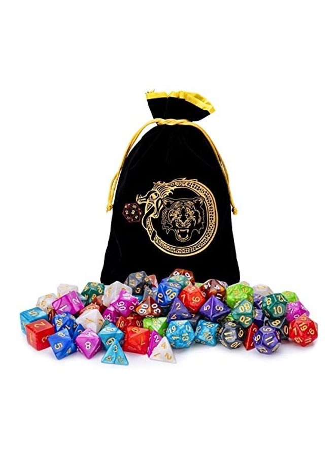 CiaraQ 70-Piece Polyhedral Dice Set With Drawstring Pouch For Dungeons And Dragons  - Image 4