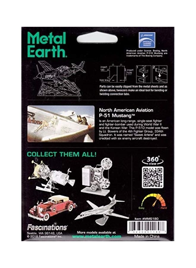 Fascinations Metal Earth P-51D Mustang Sweet Arlene 3D Metal Model Kit - Image 3