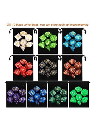 70-Piece Polyhedral Dice Set For Dungeons And Dragons - v1630737180/N50632296A_1