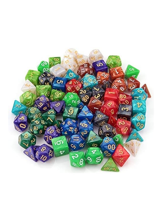 70-Piece Polyhedral Dice Set For Dungeons And Dragons