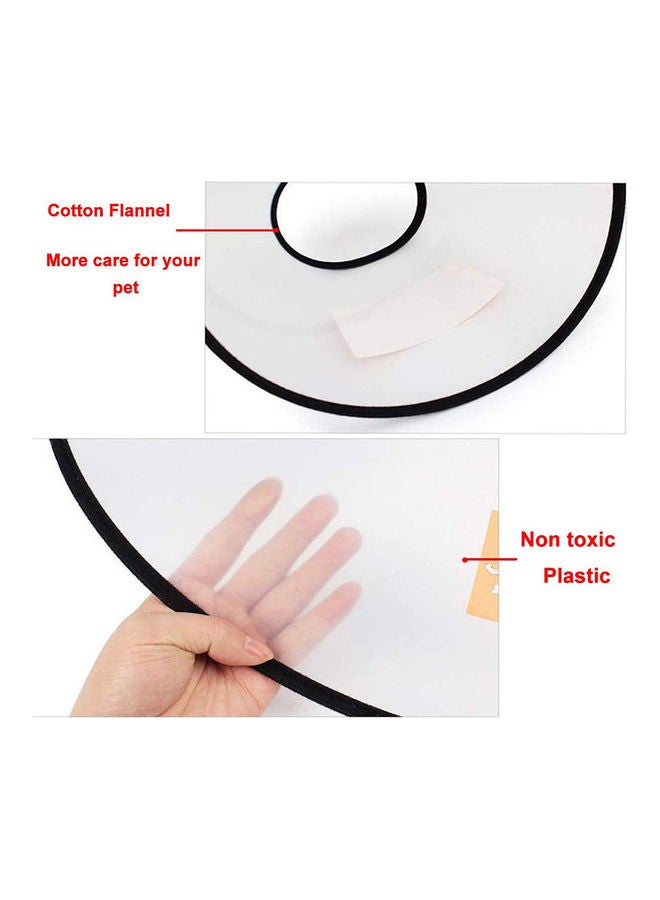 Adjustable Anti-Biting Wound Healing Cone Collar Cover White/Black 23-28cm - v1630740473/N50632481A_6