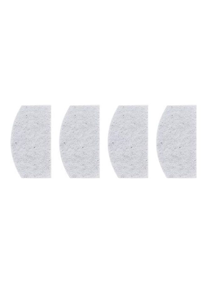 10-Piece Drinking Bowl Core Filter White 12.1x6.9x7.8cm