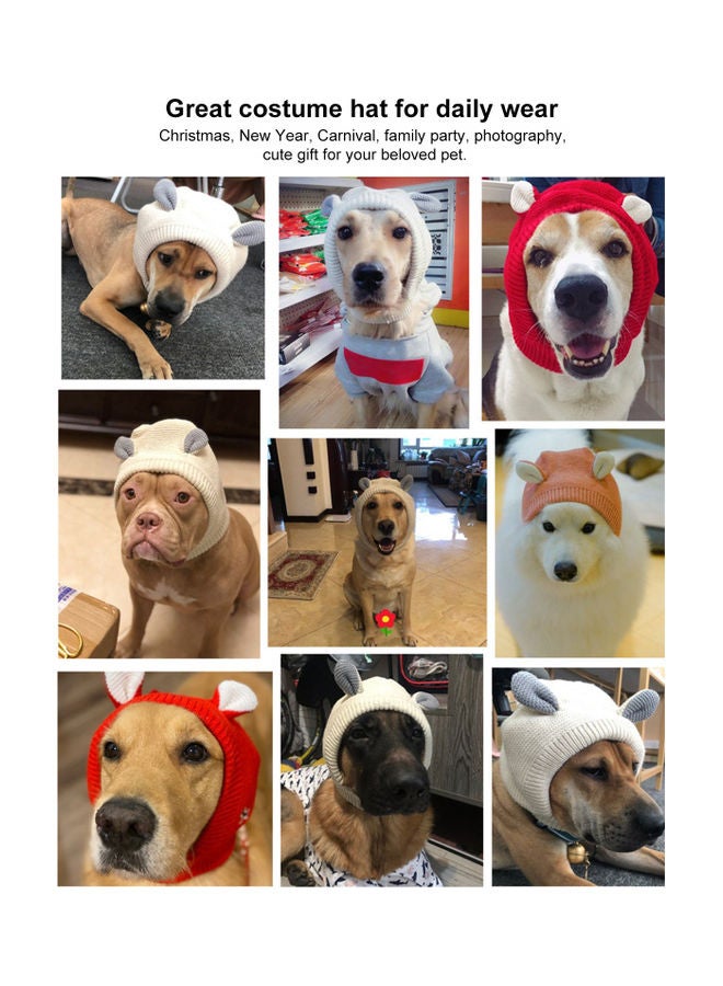 قبعة محبوكة للحيوانات الأليفة رمادي 24x2x16سم - Image 3